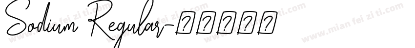 Sodium Regular字体转换